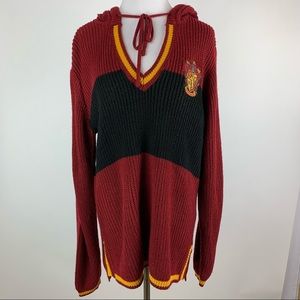 Harry Potter Gryffindor Tie Neck Tunic Sweater XL
